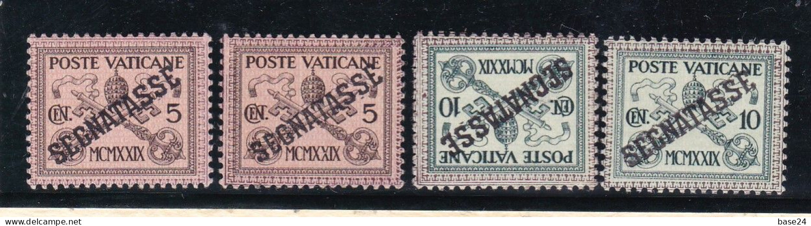 1931 Vaticano Vatican SEGNATASSE  POSTAGE DUE 5c (x 2) + 10c (x 2) MH* 2° Scelta - Postage Due