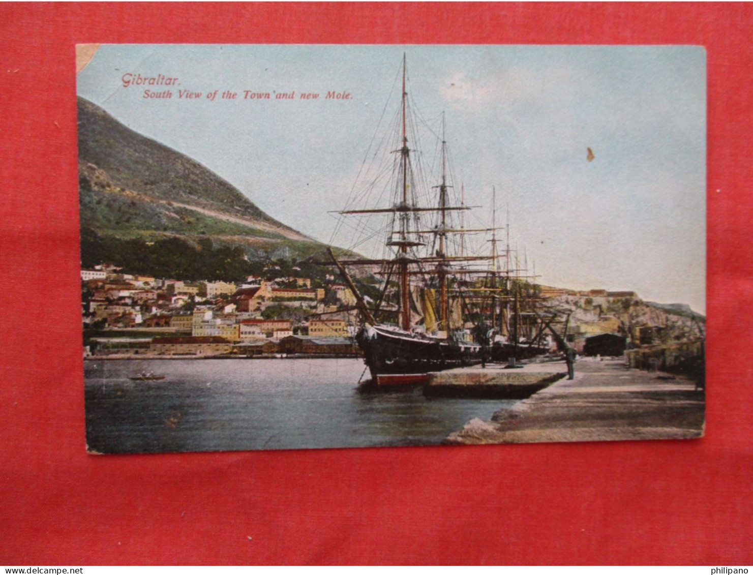 Gibraltar South View Sailing Vessel. .    Ref 6372 - Gibraltar