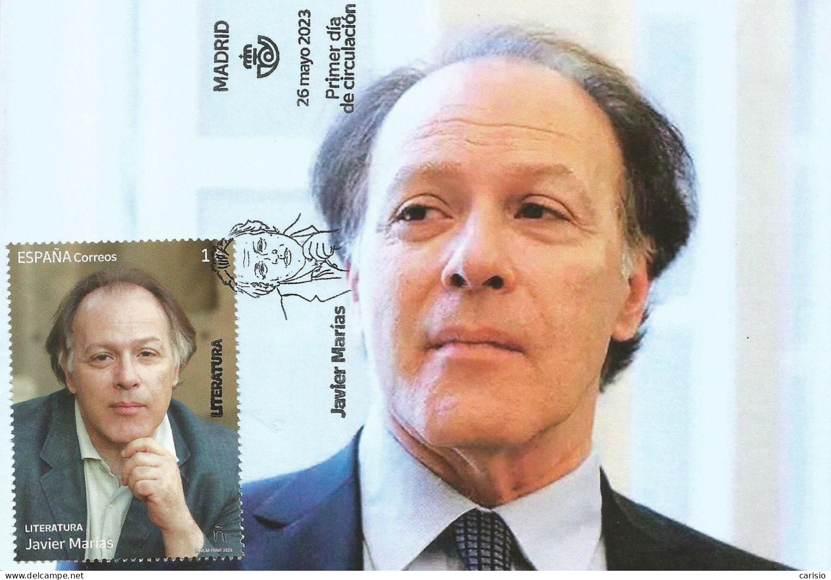 SPAIN MAXICARD. ESPAÑA 2023. TARJETA MAXIMA JAVIER MARÍAS. ESCRITOR. - Cartoline Maximum