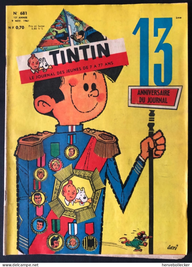 TINTIN Le Journal Des Jeunes N° 681 - 1961 - Tintin