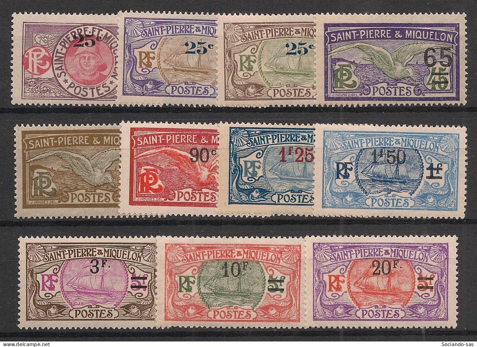 SPM - 1924-27 - N°YT. 118 à 128 - Série Complète - Neuf Luxe ** / MNH / Postfrisch - Nuevos