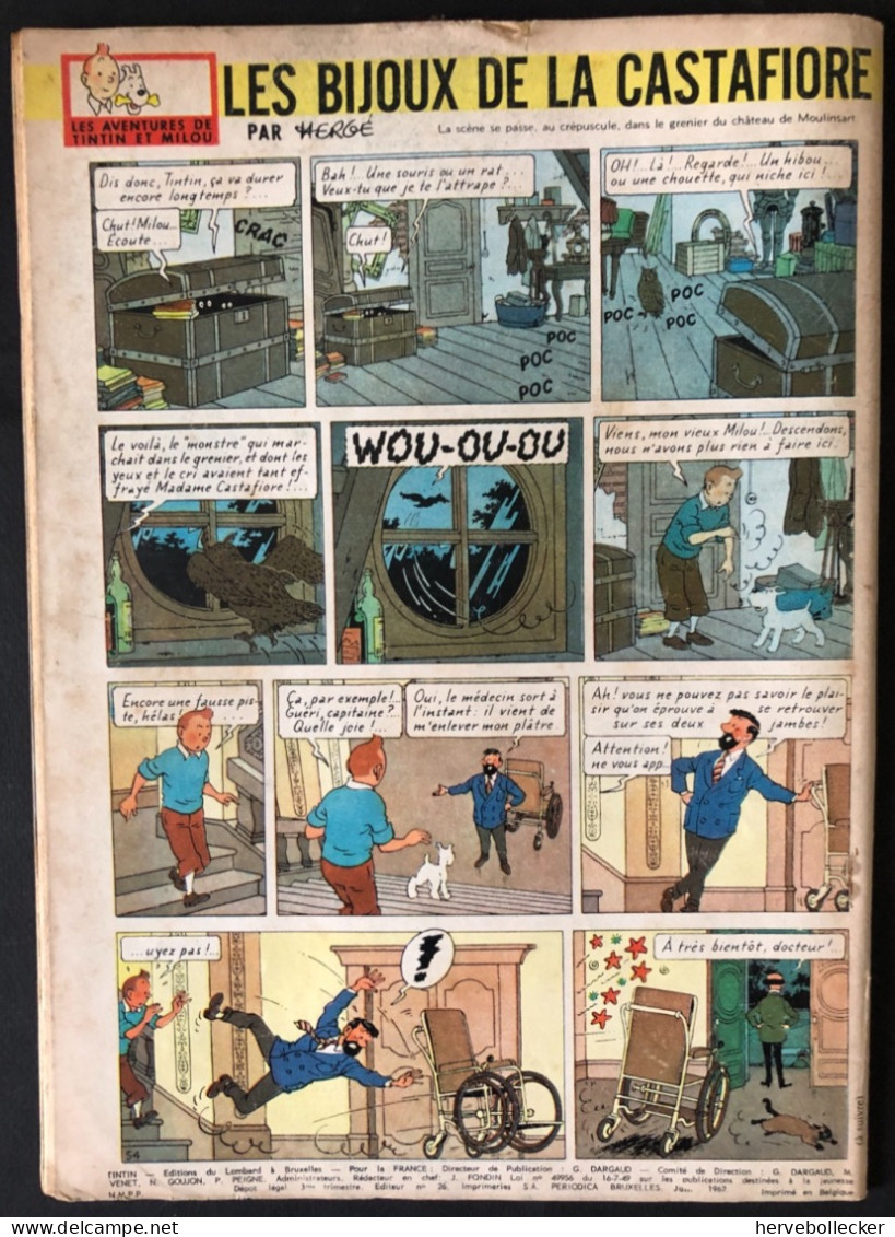 TINTIN Le Journal Des Jeunes N° 718 - 1962 - Tintin