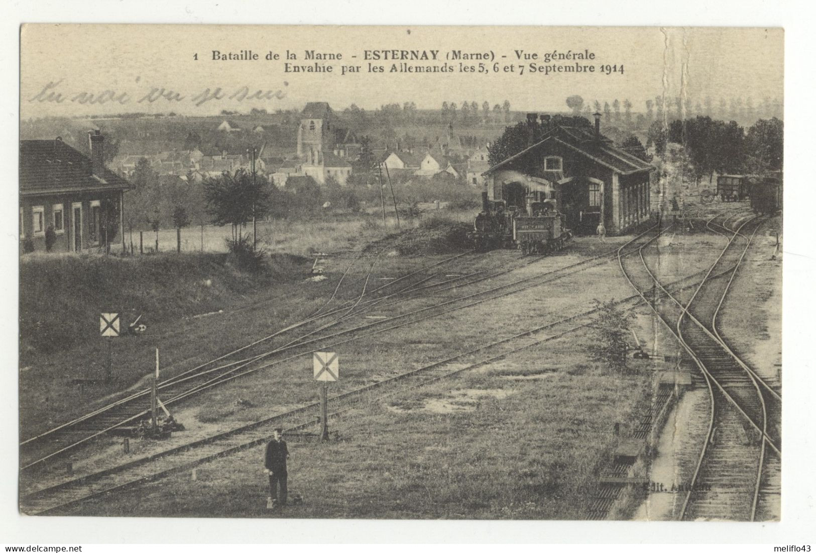 51/CPA - Esternay - Vue Générale (Bataille De La MArne) - Esternay