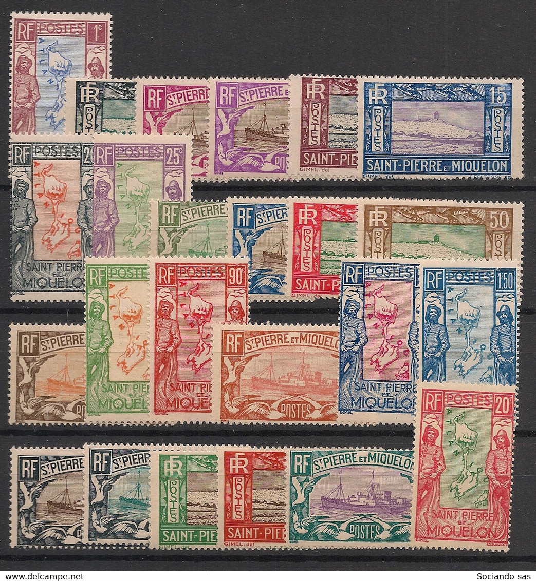SPM - 1932-33 - N°YT. 136 à 159 - Série Complète - Neuf Luxe ** / MNH / Postfrisch - Neufs