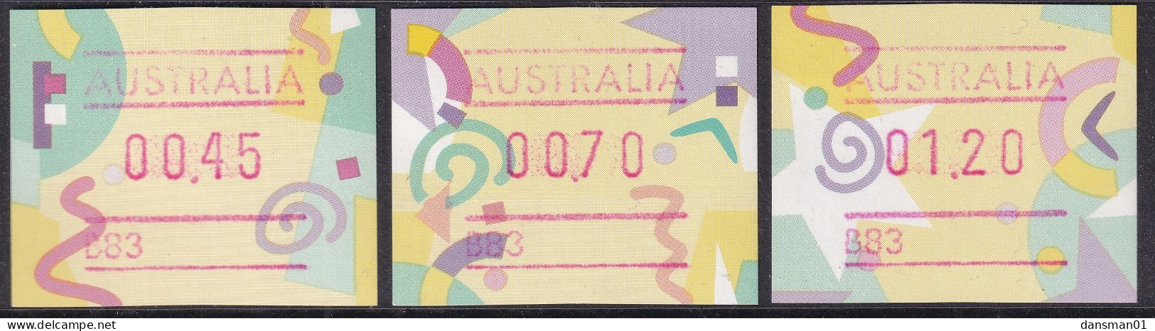 AUSTRALIA 1996 FRAMA  BUTTON SET MNH B83 - Machine Labels [ATM]