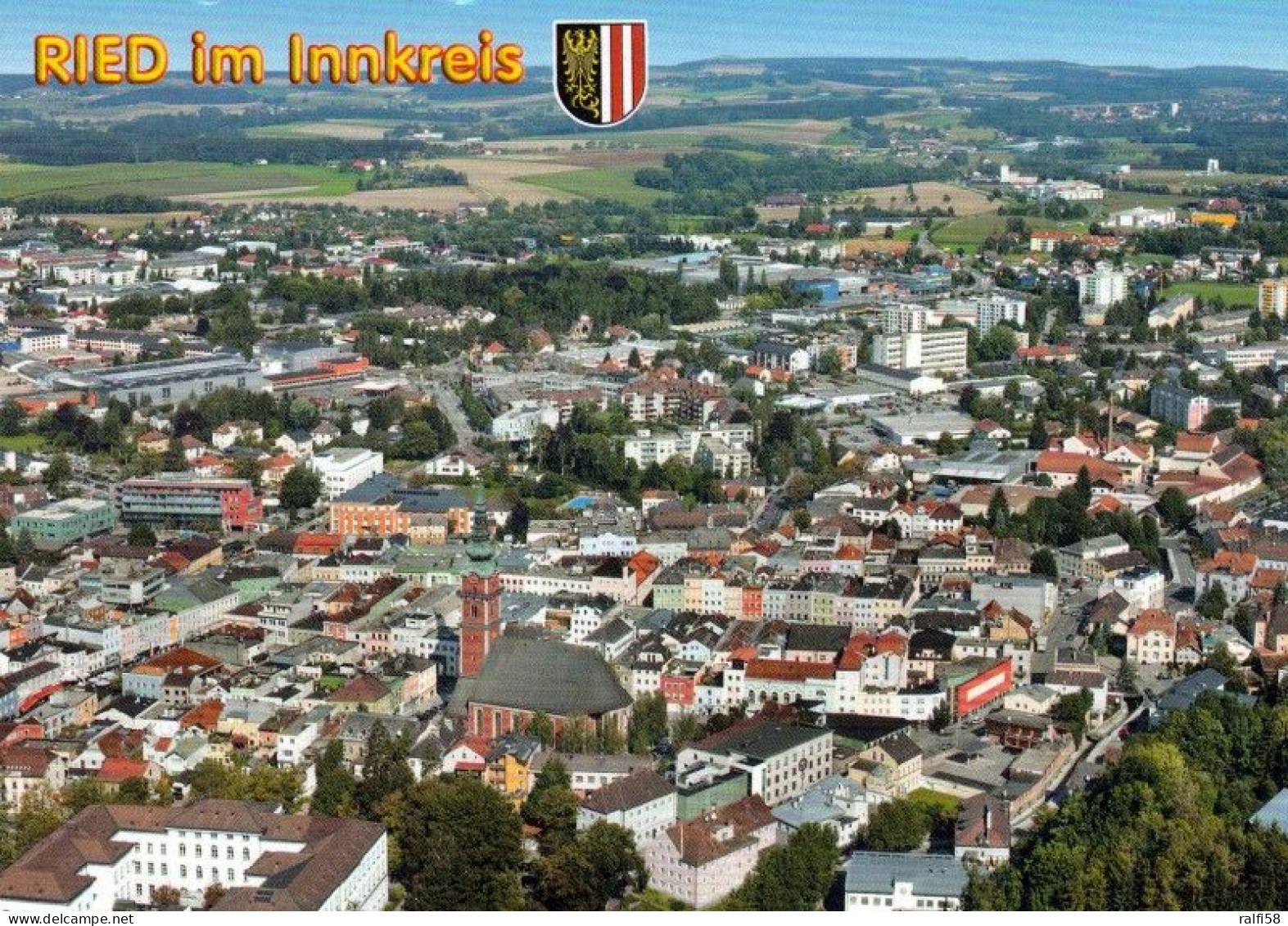 1 AK Österreich / Oberösterreich * Blick Auf Ried Im Innkreis - Luftbildaufnahme * - Ried Im Innkreis