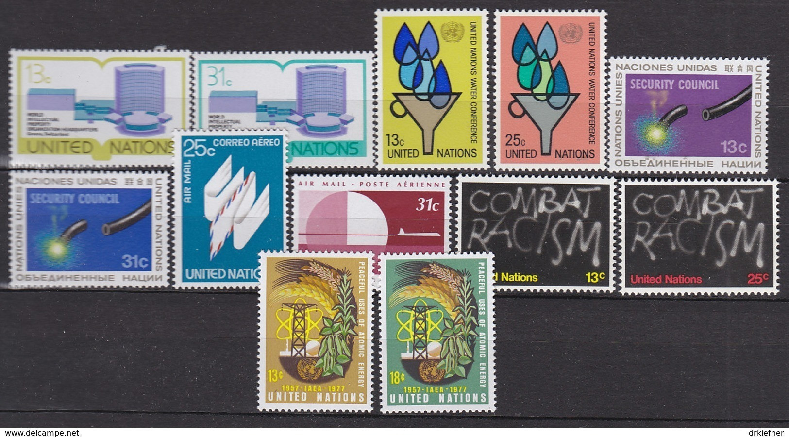 UNO NEW YORK, Jahrgang 1977, Postfrisch **, Komplett Mi. 303-314 - Nuovi