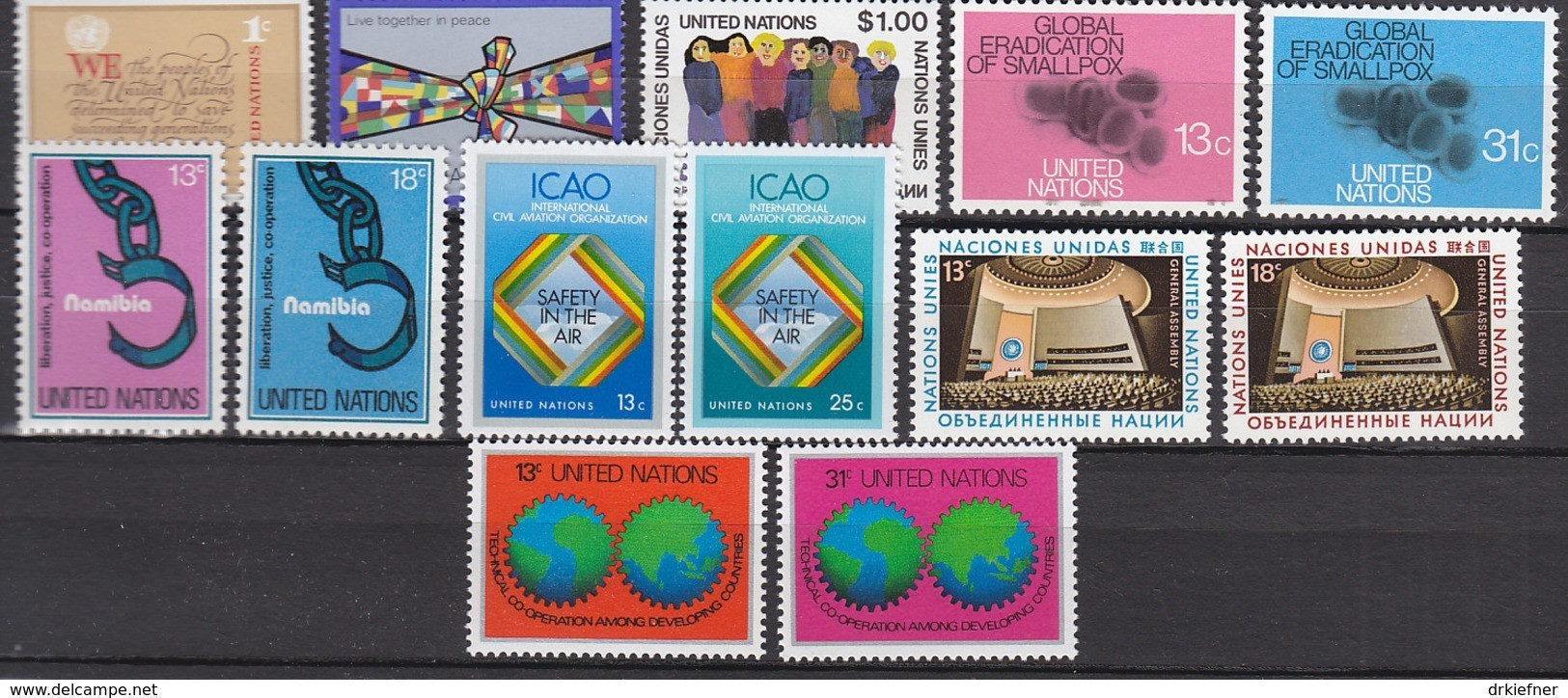 UNO NEW YORK, Jahrgang 1978, Postfrisch **, Komplett Mi. 315-327 - Nuevos