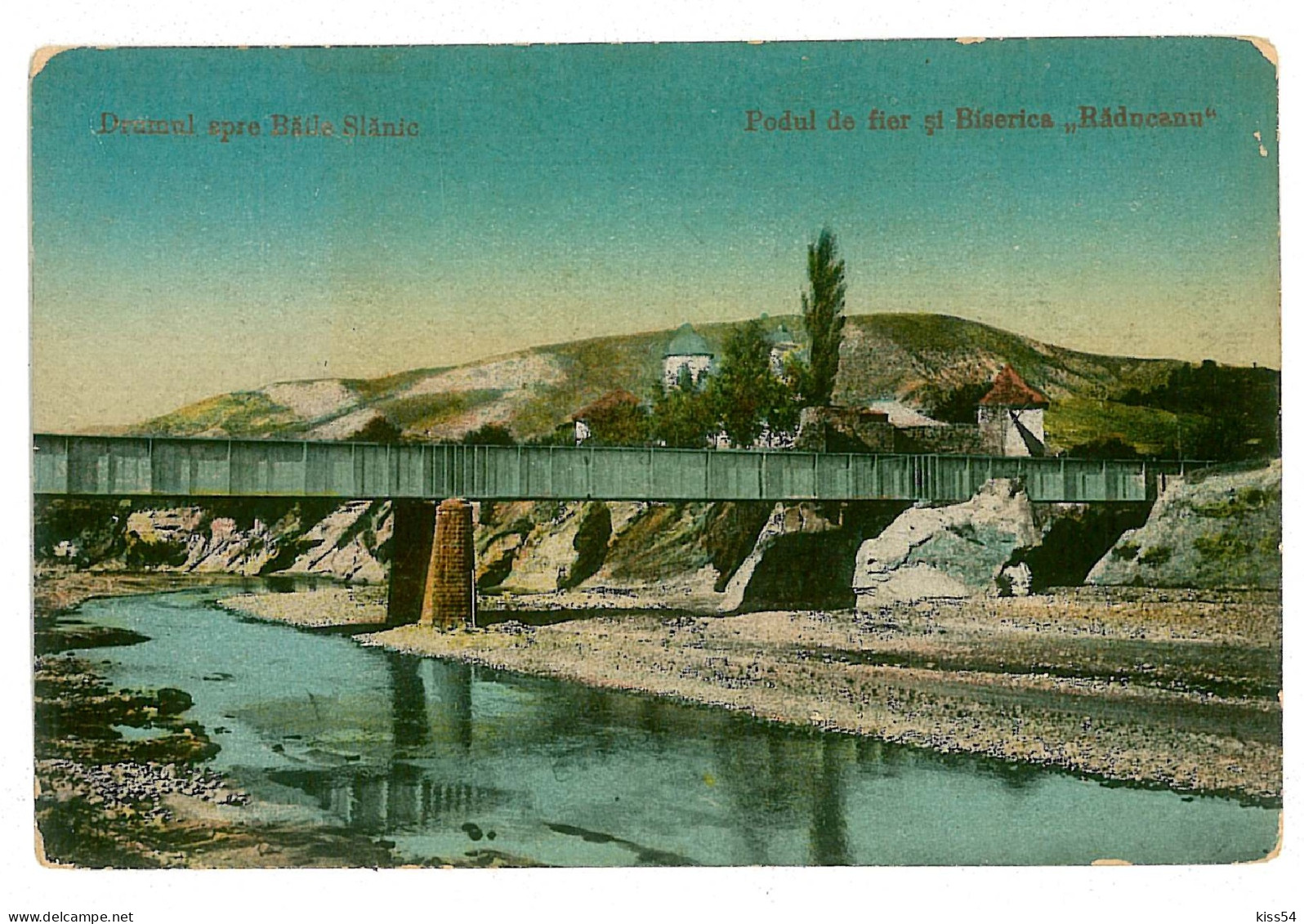 RO 43 - 9008 Tg. OCNA, Bacau, Bridge & Church Raducanu, Romania - Old Postcard - Used - 1924 - Rumänien