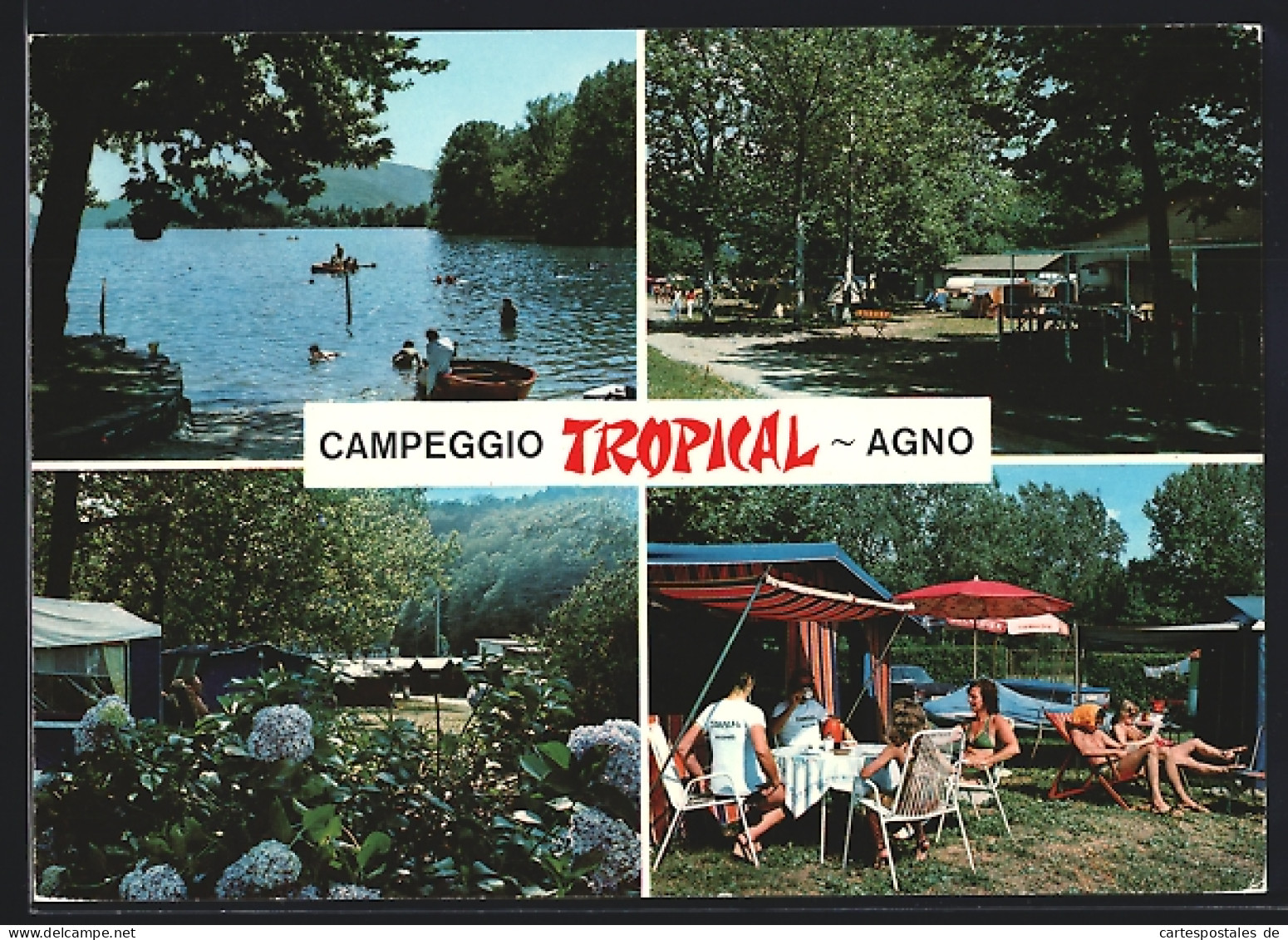 AK Agno, Campeggio Tropical H. Rathgeber, Mehrfachansicht  - Agno