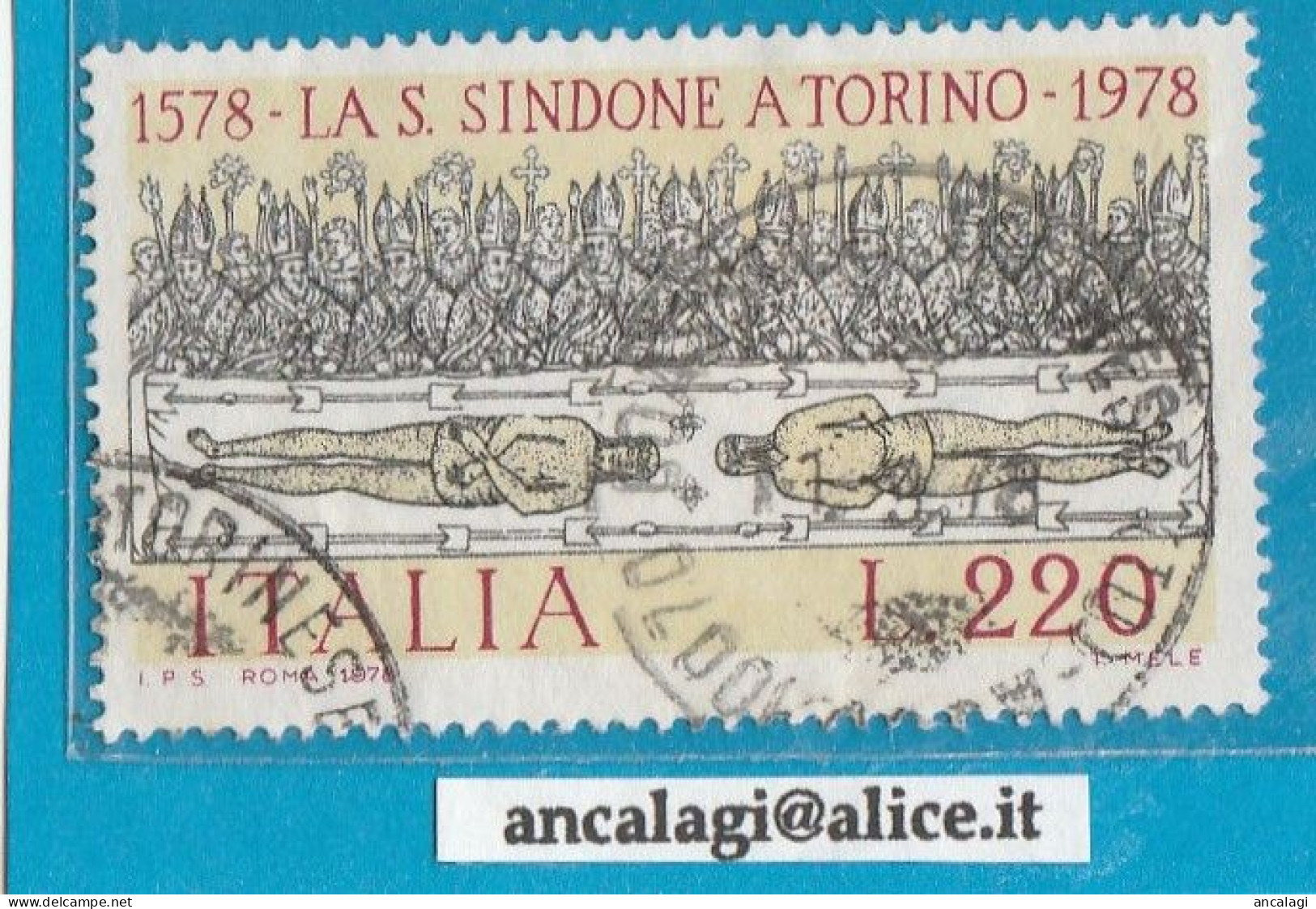 USATI ITALIA 1978 - Ref.0396 "LA SACRA SINDONE" 1 Val. - - 1971-80: Afgestempeld