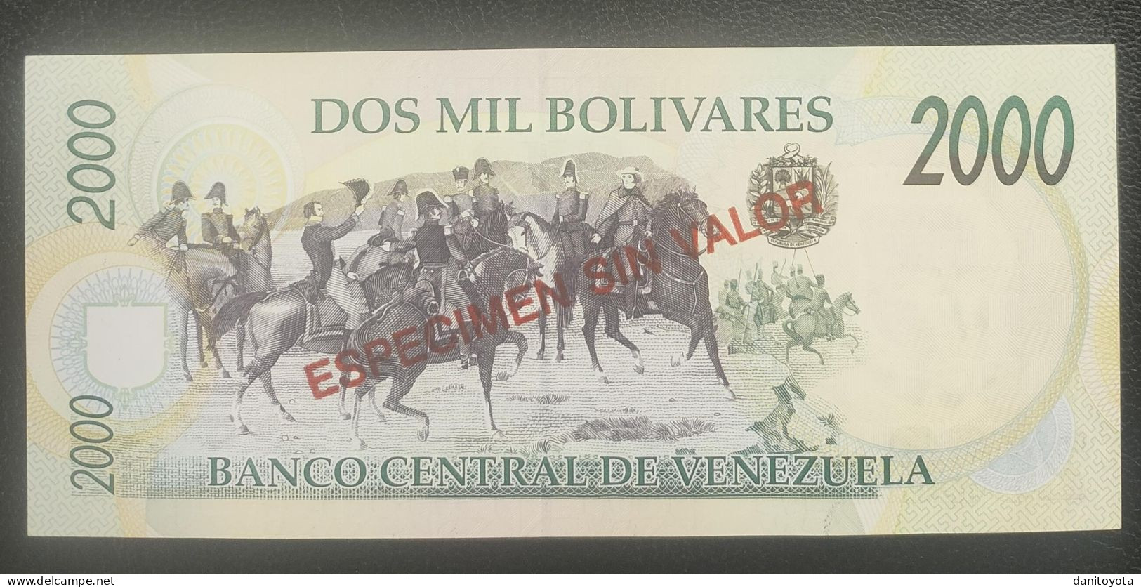 VENEZUELA. 2000 BOLIVARES 16 DE JUNIO DE 1997 ESPECIMEN SIN VALOR SIN CIRCULAR. - Venezuela