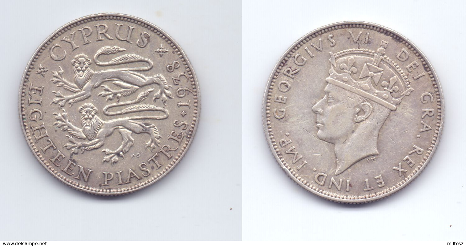 Cyprus 18 Piastres 1938 - Zypern