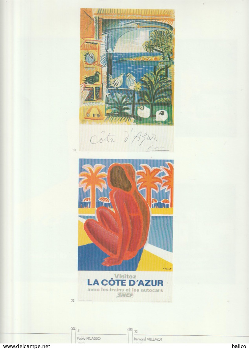 Pages Du Livre "AFFICHES D'AZUR" Alpes Maritimes  ( Recto Verso, Pages 35/36 ) Air France - Côte D'Azur - Affiches