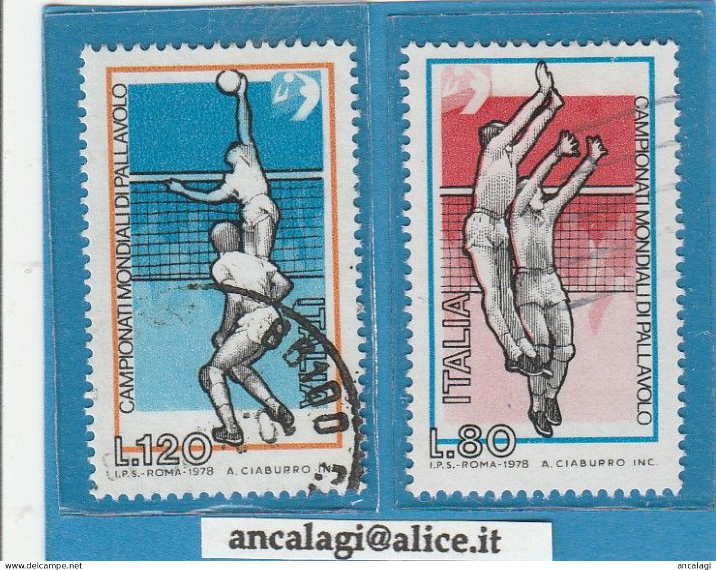 USATI ITALIA 1978 - Ref.0397B "MONDIALE DI PALLAVOLO" Serie Di 2 Val. - - 1971-80: Used