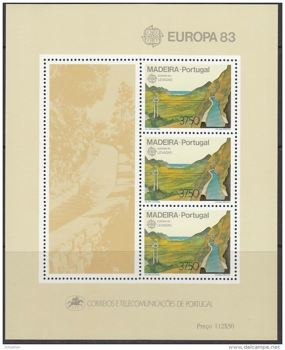 PORTUGAL MADEIRA  Block 4, Postfrisch **, Europa CEPT: Große Werke Des Menschlichen Geistes 1983 - 1983