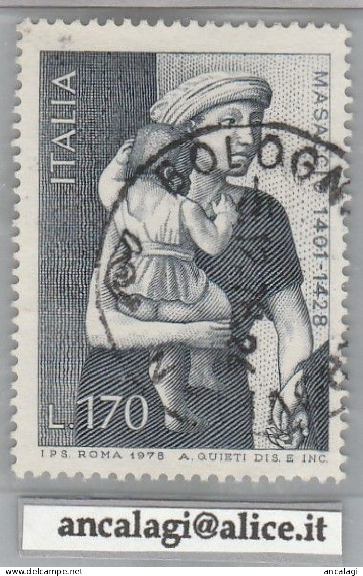 USATI ITALIA 1978 - Ref.0398A "TOMMASO GUIDI Detto MASACCIO" 1 Val. - - 1971-80: Oblitérés