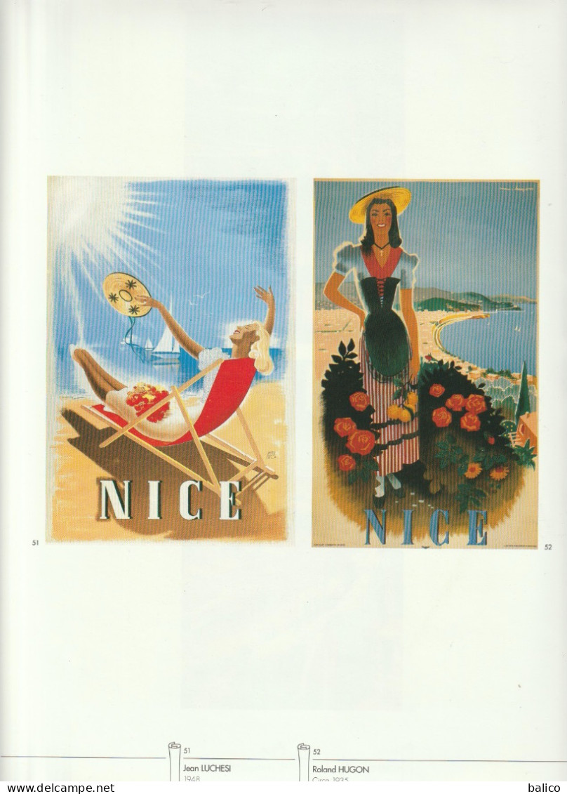 Pages Du Livre "AFFICHES D'AZUR" Alpes Maritimes  ( Recto Verso, Pages 51/52 ) NICE - Afiches