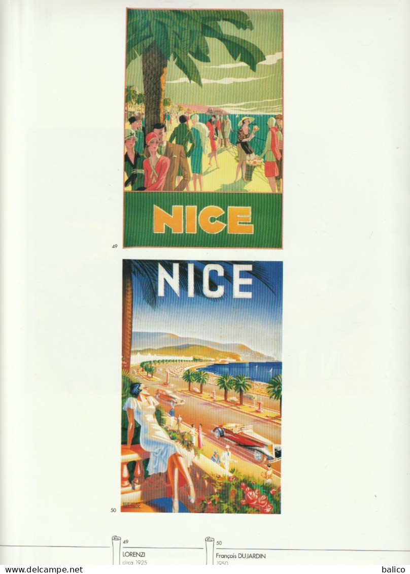 Pages Du Livre "AFFICHES D'AZUR" Alpes Maritimes  ( Recto Verso, Pages 51/52 ) NICE - Afiches