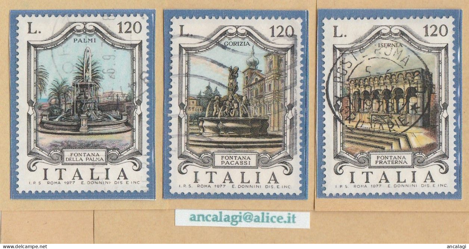 USATI ITALIA 1978 - Ref.0399 "FONTANE D'ITALIA" Serie Di 3 Val. - - 1971-80: Used