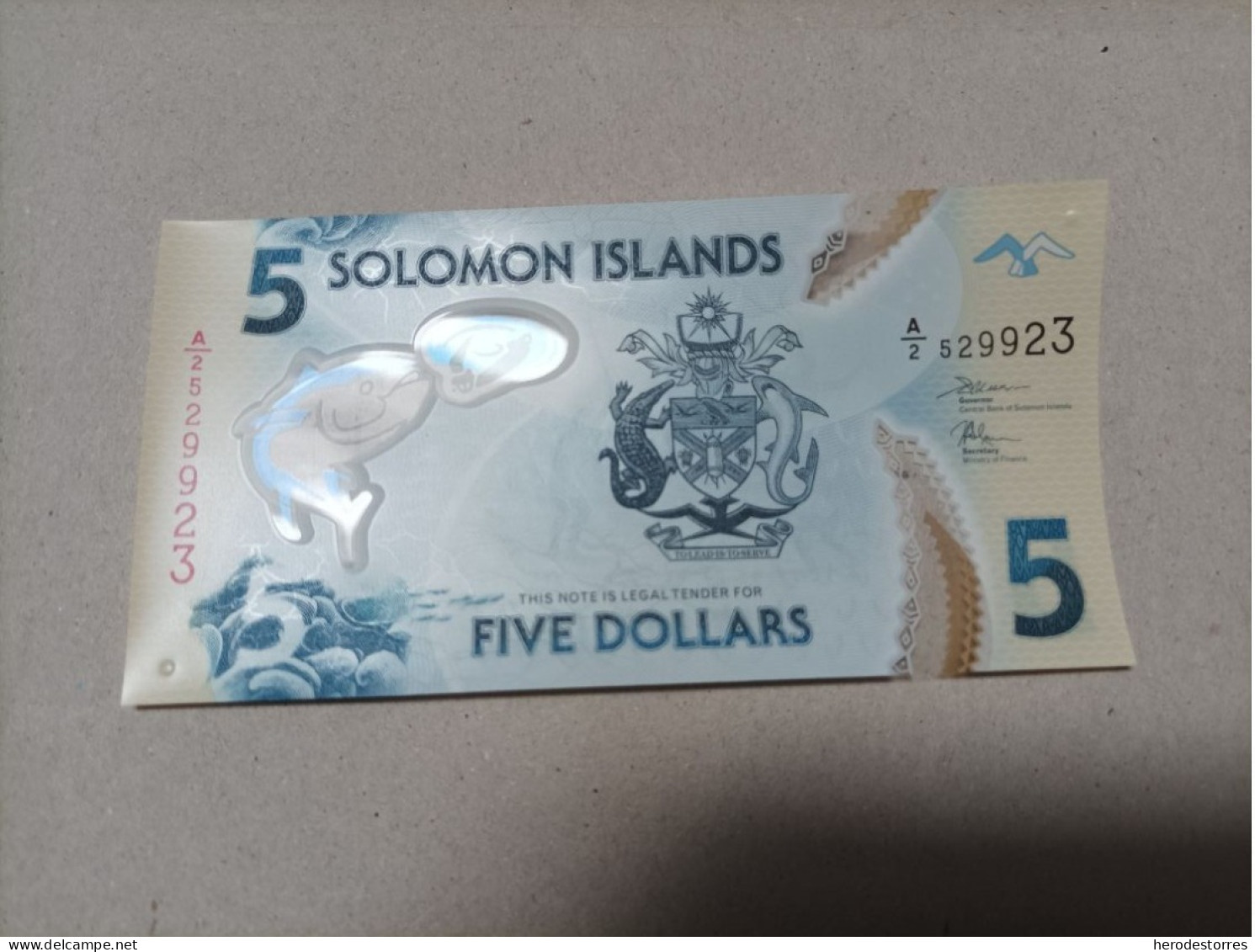 Billete Islas Salomón, 5 Dólares, Serie A, Año 2009, UNC - Solomon Islands