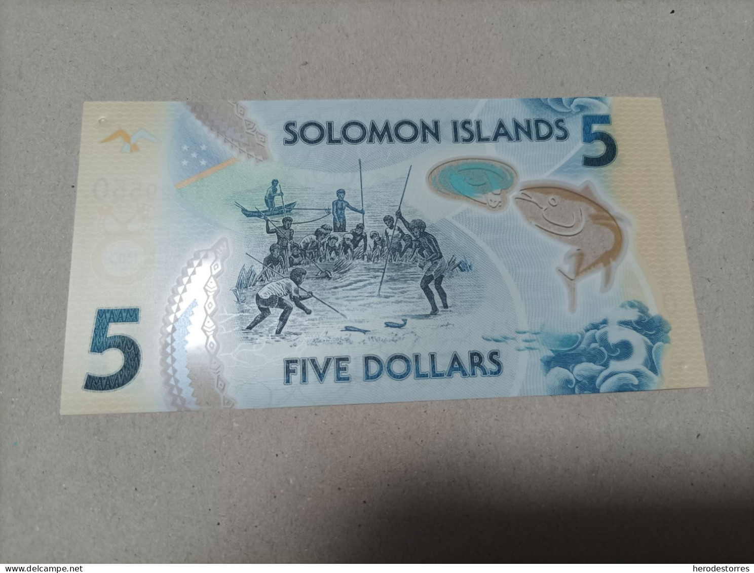 Billete Islas Salomón, 5 Dólares, Serie A, Año 2009, UNC - Salomons