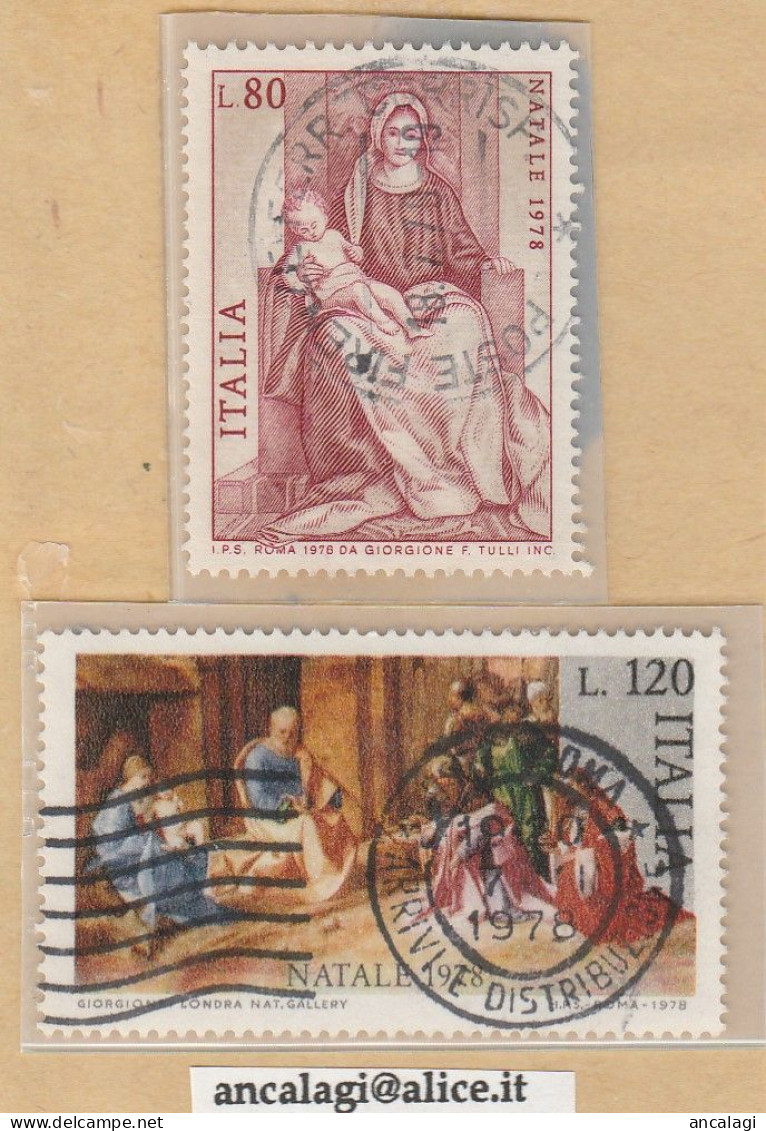 USATI ITALIA 1978 - Ref.0400 "NATALE" Serie Di 2 Val. - - 1971-80: Usati