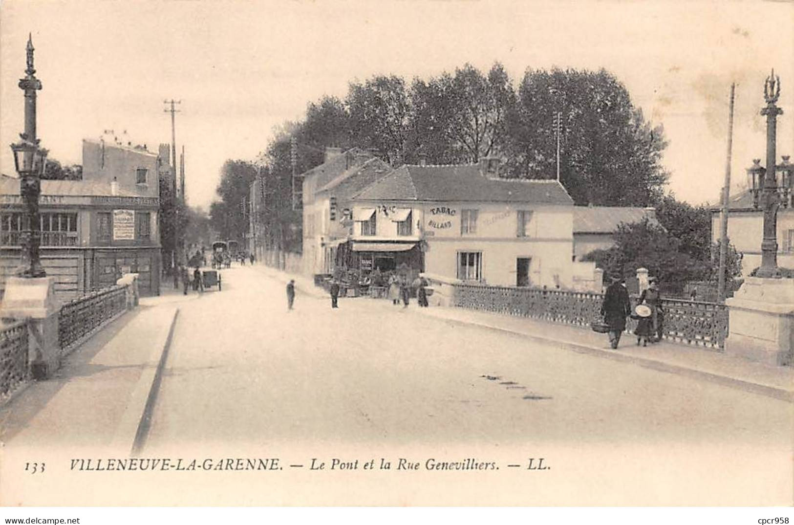 92 - VILLENEUVE LA GARENNE - SAN28613 - Le Pont Et La Rue Gennevilliers - Villeneuve La Garenne