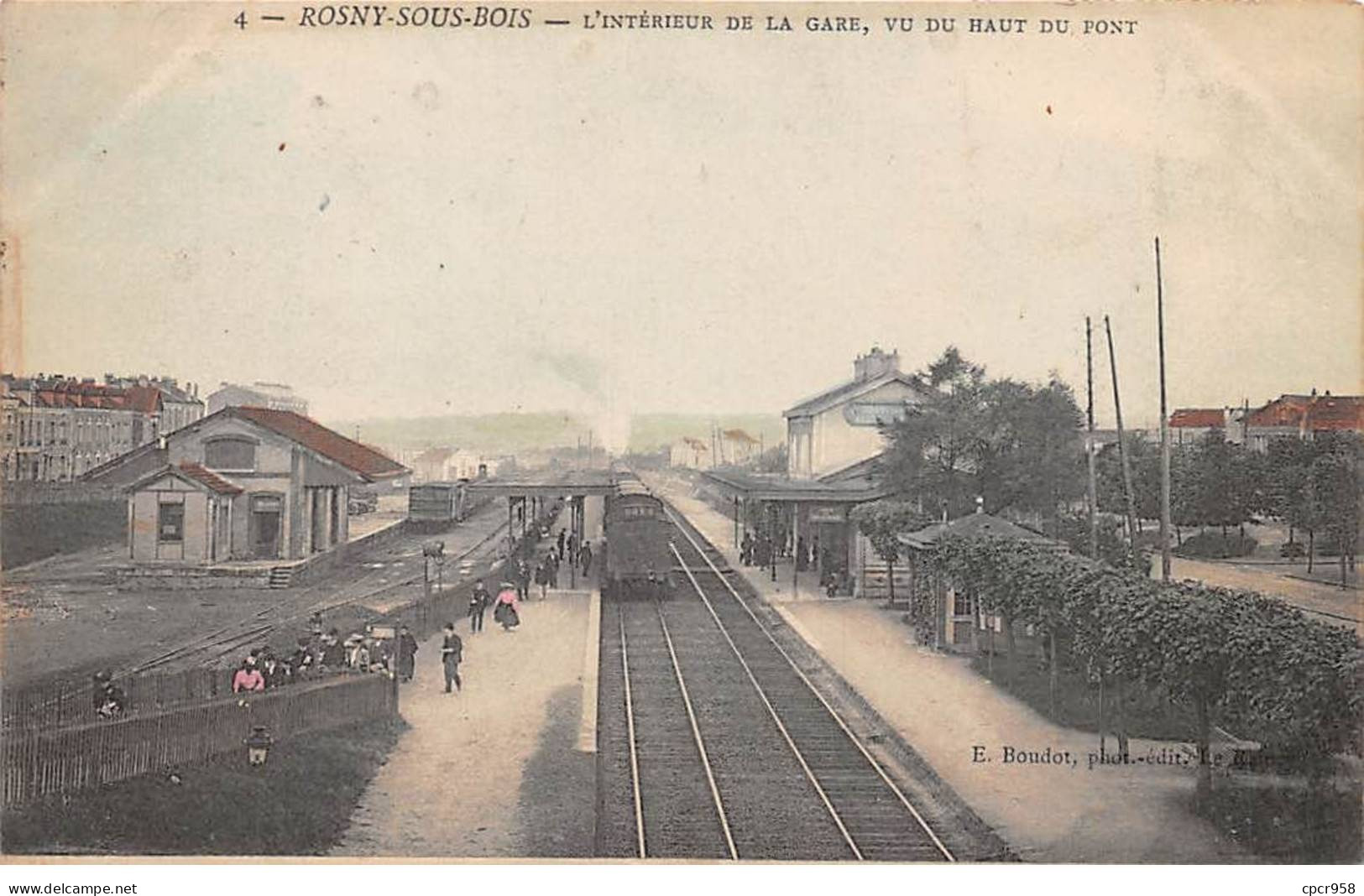 93 - Rosny Sous Bois  - SAN22487 - L'Intérieur De La Gare - Vu Du Haut Du Pont - Train - Rosny Sous Bois