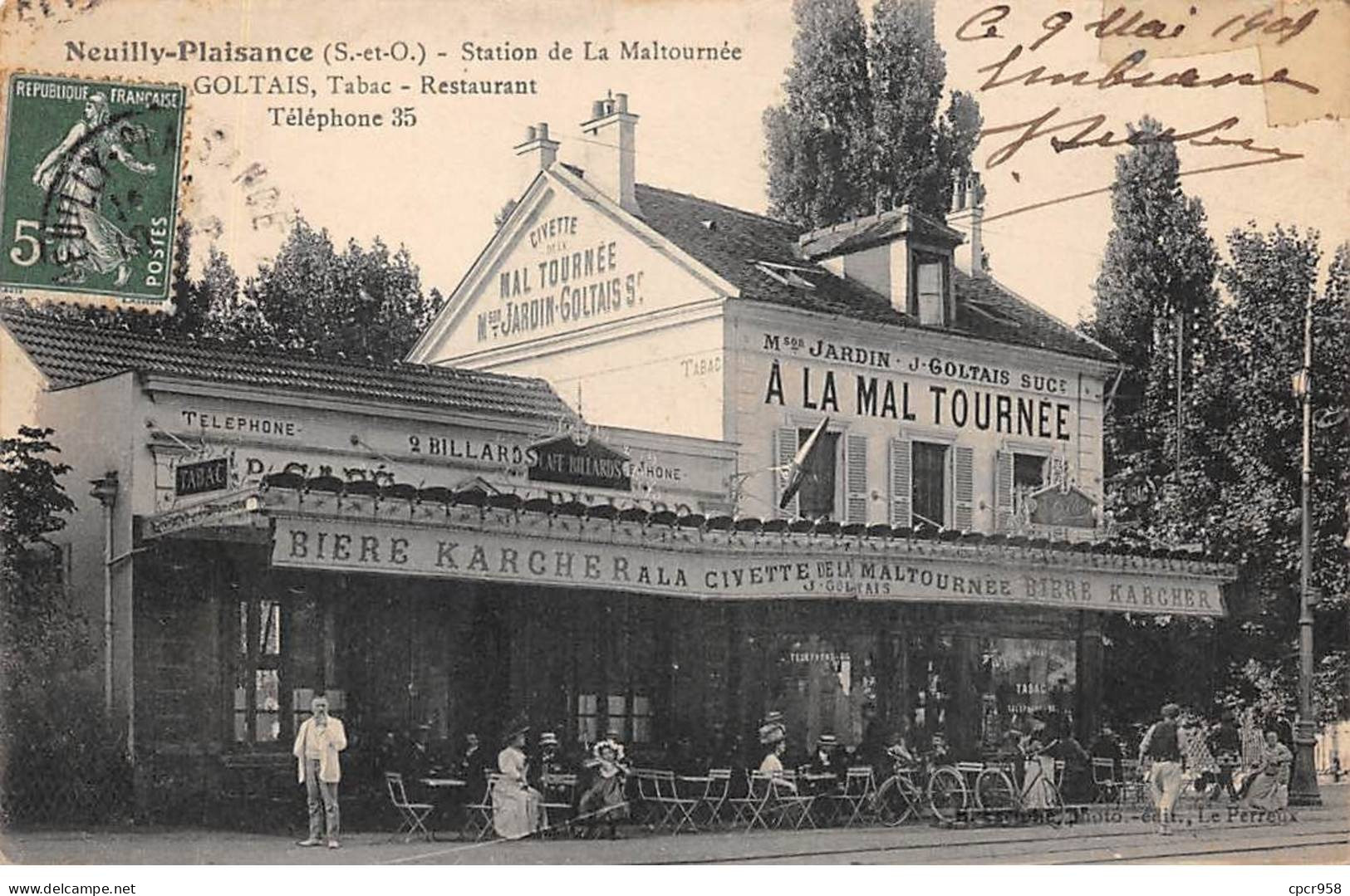 93 - NEUILLY PLAISANCE - SAN26105 - Station De La Maltournée - GOLTAIS- Tabac - Restaurant - Neuilly Plaisance