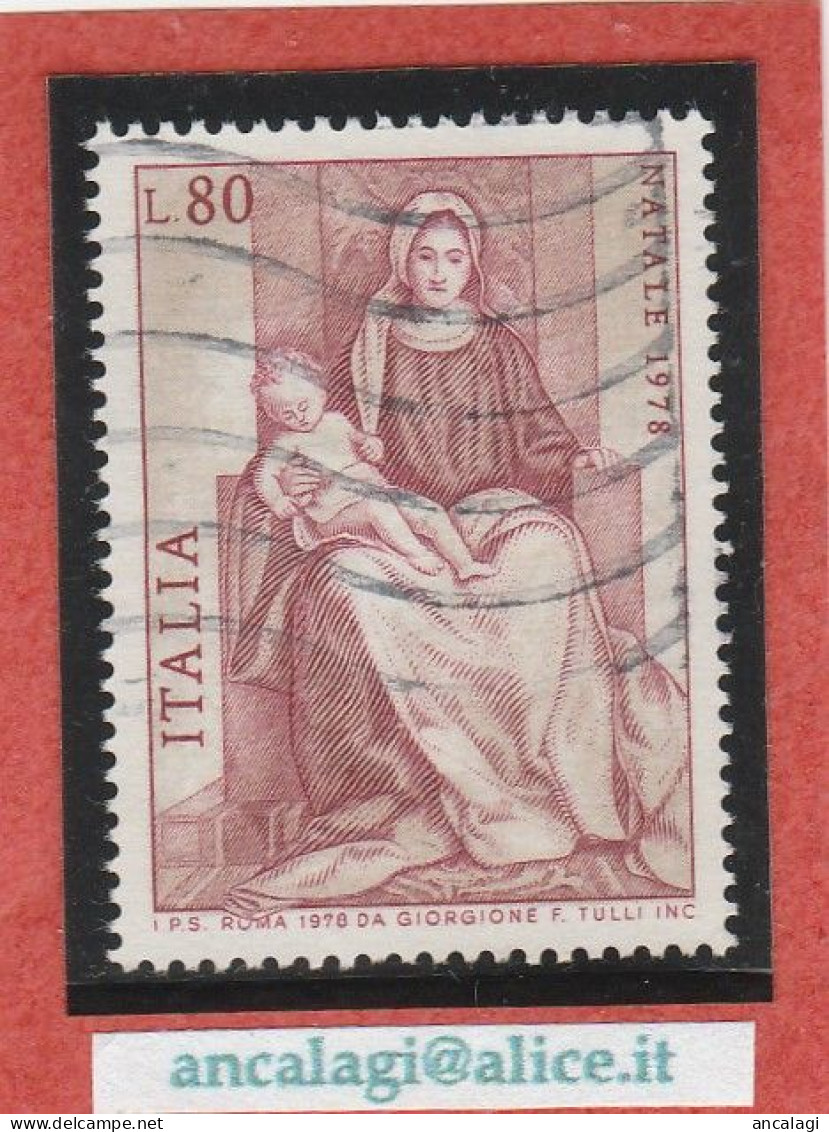 USATI ITALIA 1978 - Ref.0400A "NATALE" 1 Val. - - 1971-80: Usati