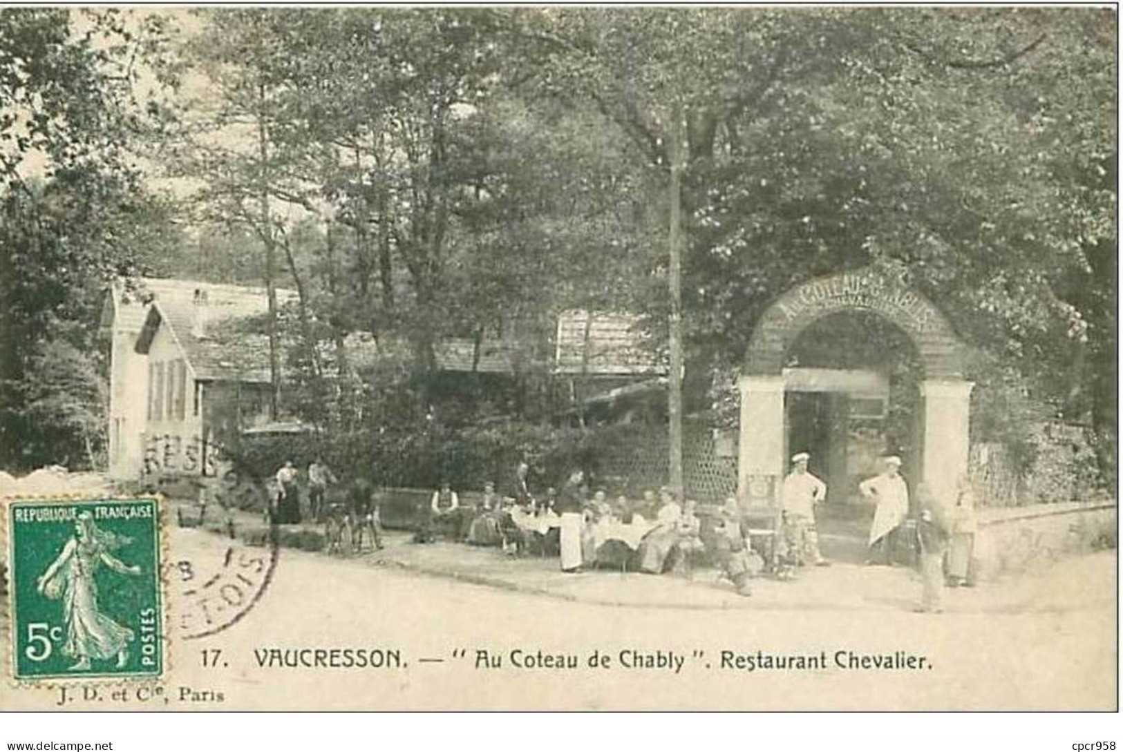 92.VAUCRESSON.""""AU COTEAU DE CHABLY"""".RESTAURANT CHEVALIER - Vaucresson