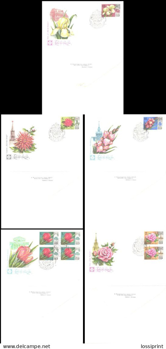 Soviet Union:Russia:USSR:FDC Covers Serie Flowers, 1978 - FDC