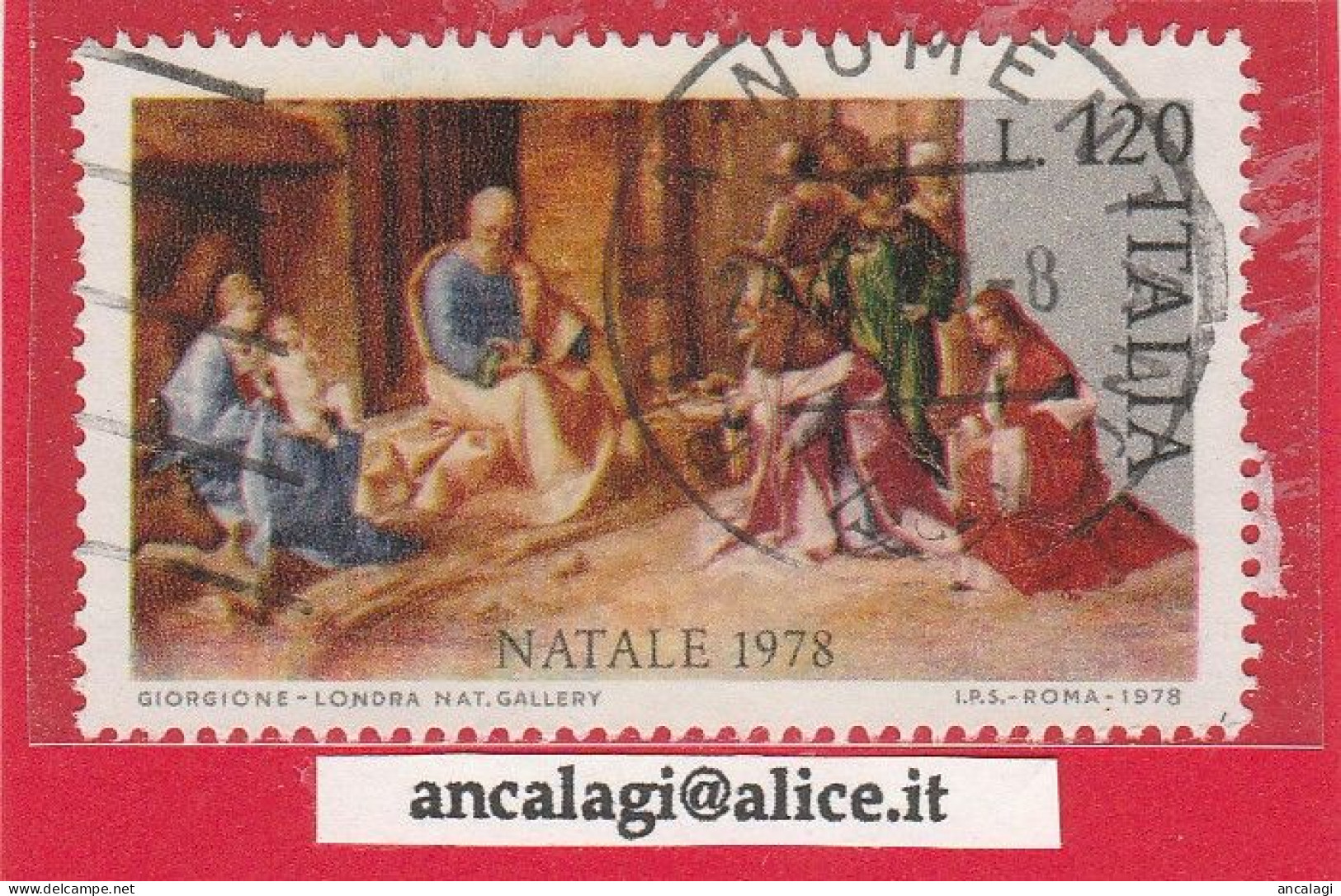 USATI ITALIA 1978 - Ref.0400B "NATALE" 1 Val. - - 1971-80: Used