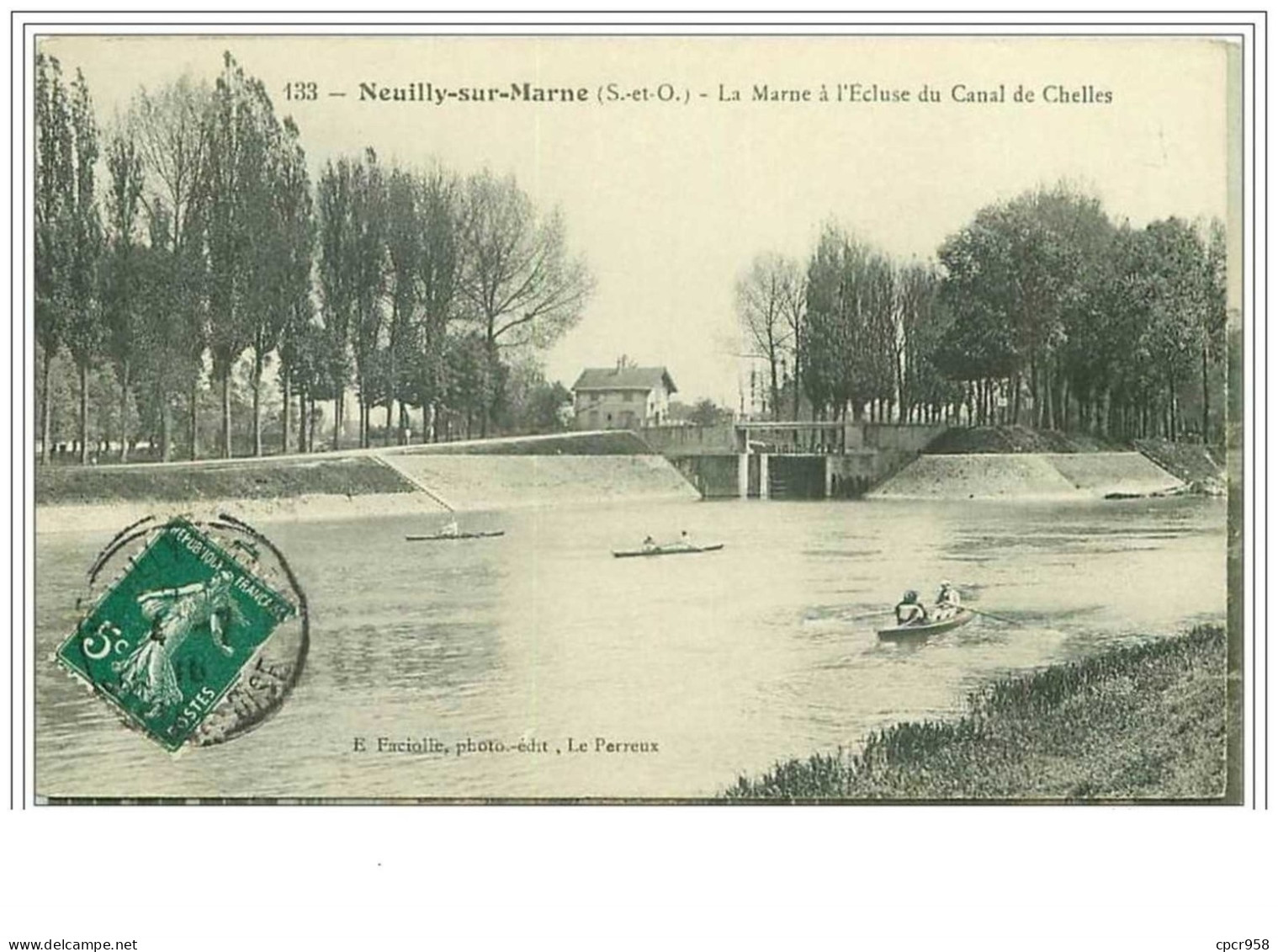 93.NEUILLY SUR MARNE.LA MARNE A L'ECLUSE DU CANAL DE CHELLES - Neuilly Sur Marne