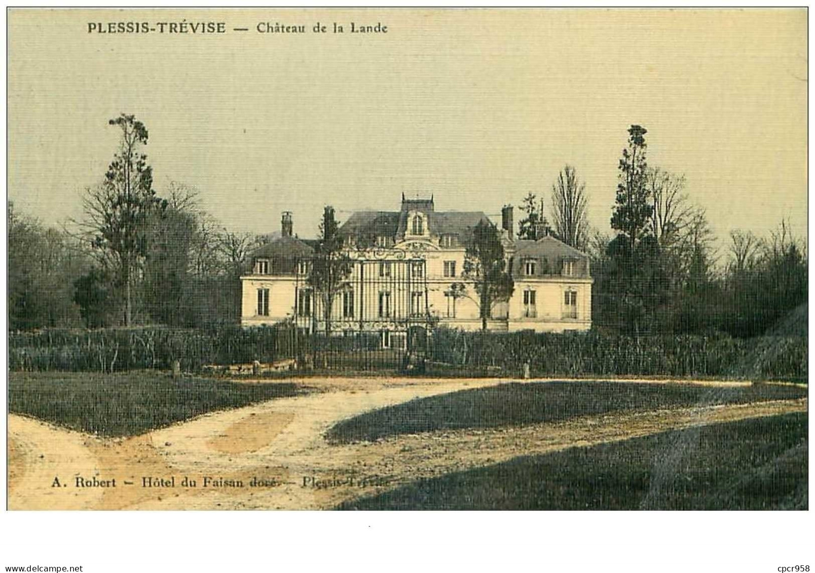 94 .n°39459 . Plessis Trevise.chateau De La Lande.cp Toilée - Le Plessis Trevise