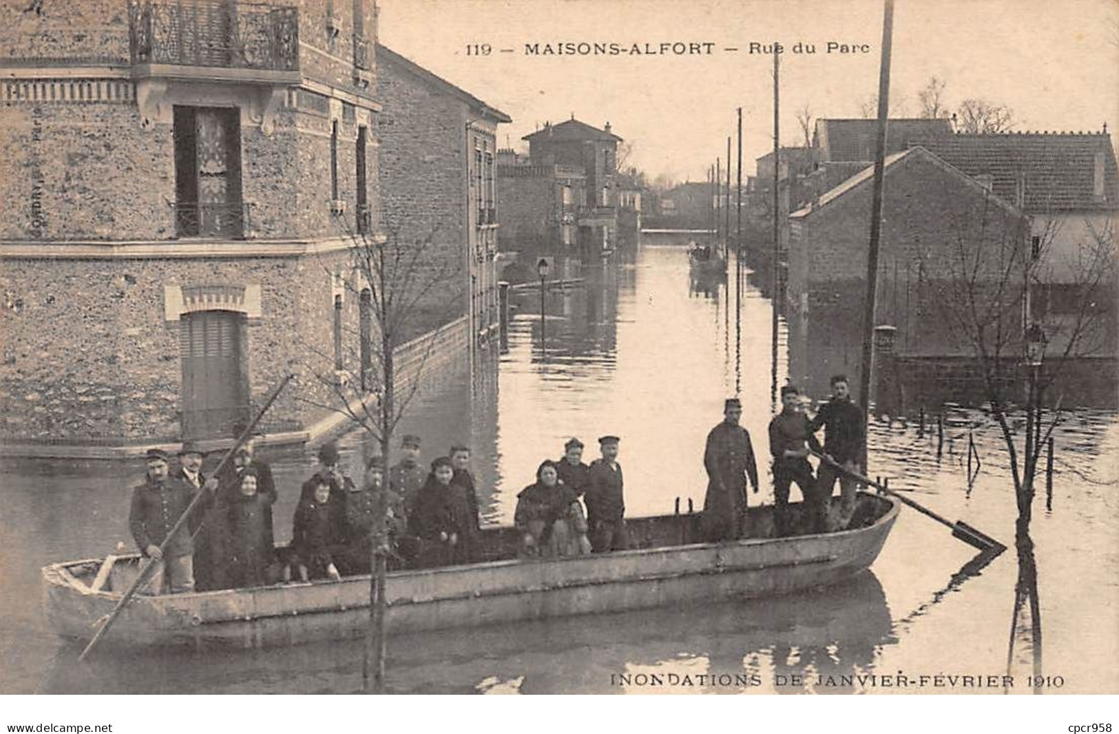 94 - N°74581 - MAISONS-ALFORT - Rue De Parc - Inondations De Janvier-Février 1910 - Maisons Alfort