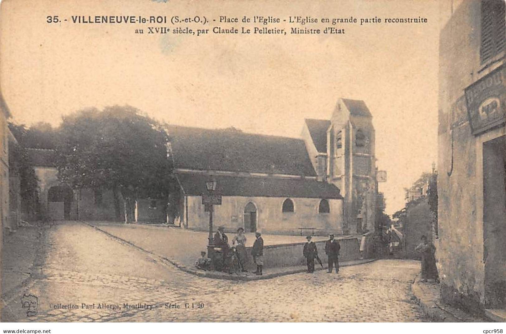 94 - VILLENEUVE LE ROI - SAN31285 - Place De L'Eglise - L'Eglise En Grande Partie Reconstruite Au XVIIe Siècle - Villeneuve Le Roi