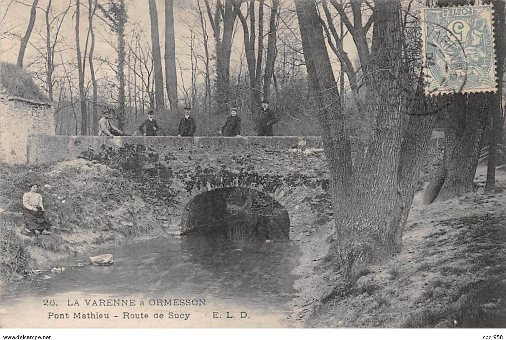 94 - ORMESSON - SAN31283 - La Varenne à Ormesson - Pont Mathieu - Route De Sucy - Ormesson Sur Marne