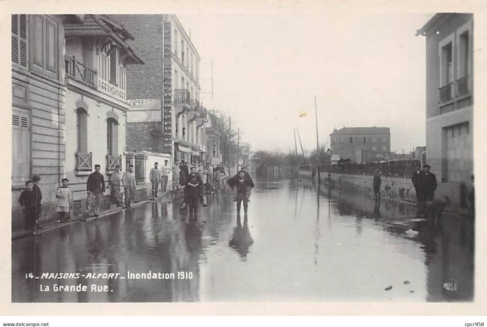94 - MAISONS ALFORT - SAN44321 - La Grande Rue - Inondation 1910 - Maisons Alfort