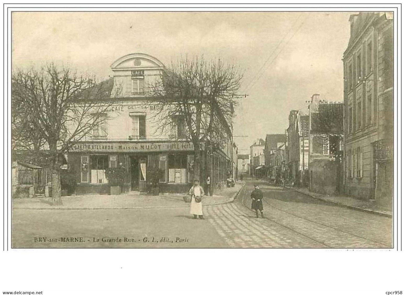 94.BRY-SUR-MARNE.LA GRANDE RUE.CAFE DE LA MAIRIE.BILLARDS.MAISON MULOT - Bry Sur Marne