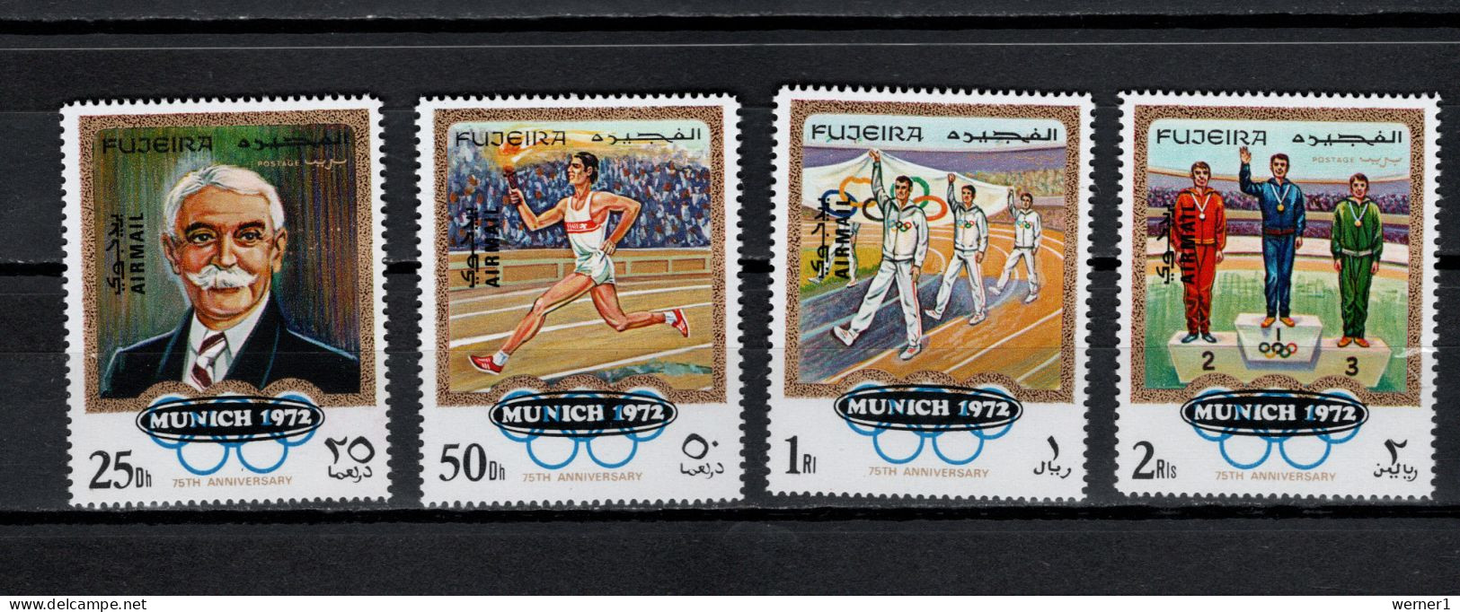 Fujeira 1970 Olympic Games, IOC Set Of 4 With Overprint "Munich 1972" MNH - Summer 1972: Munich