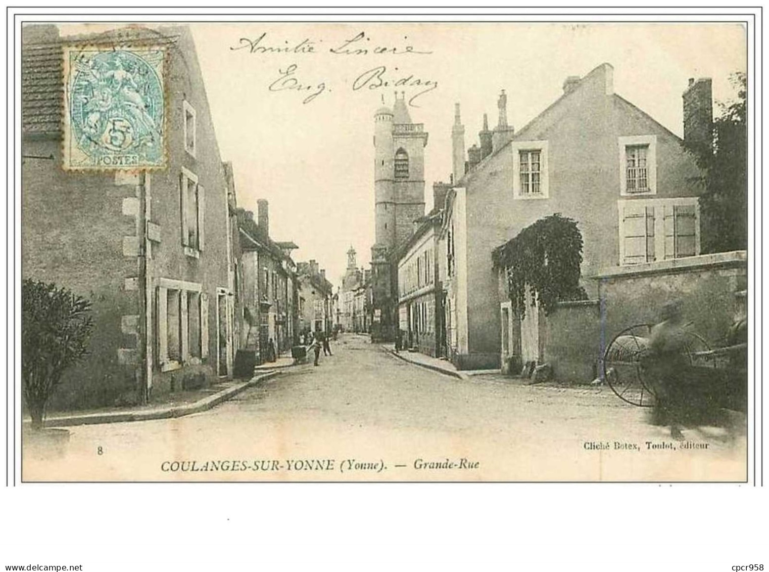 89.COULANGES SUR YONNE.GRANDE RUE - Coulanges Sur Yonne