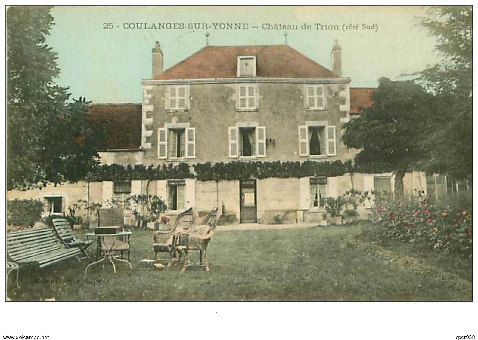 89.COULANGES SUR YVONNE.n°1541.CHATEAU DE TRION.COTE SUD - Coulanges Sur Yonne