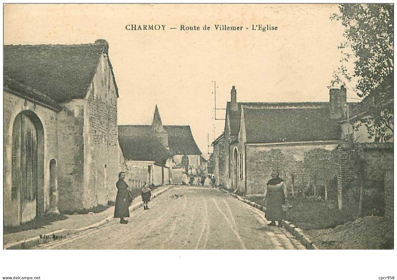 89.CHARMOY.n°20201.ROUTE DE VILLEMER.L'EGLISE - Charmoy