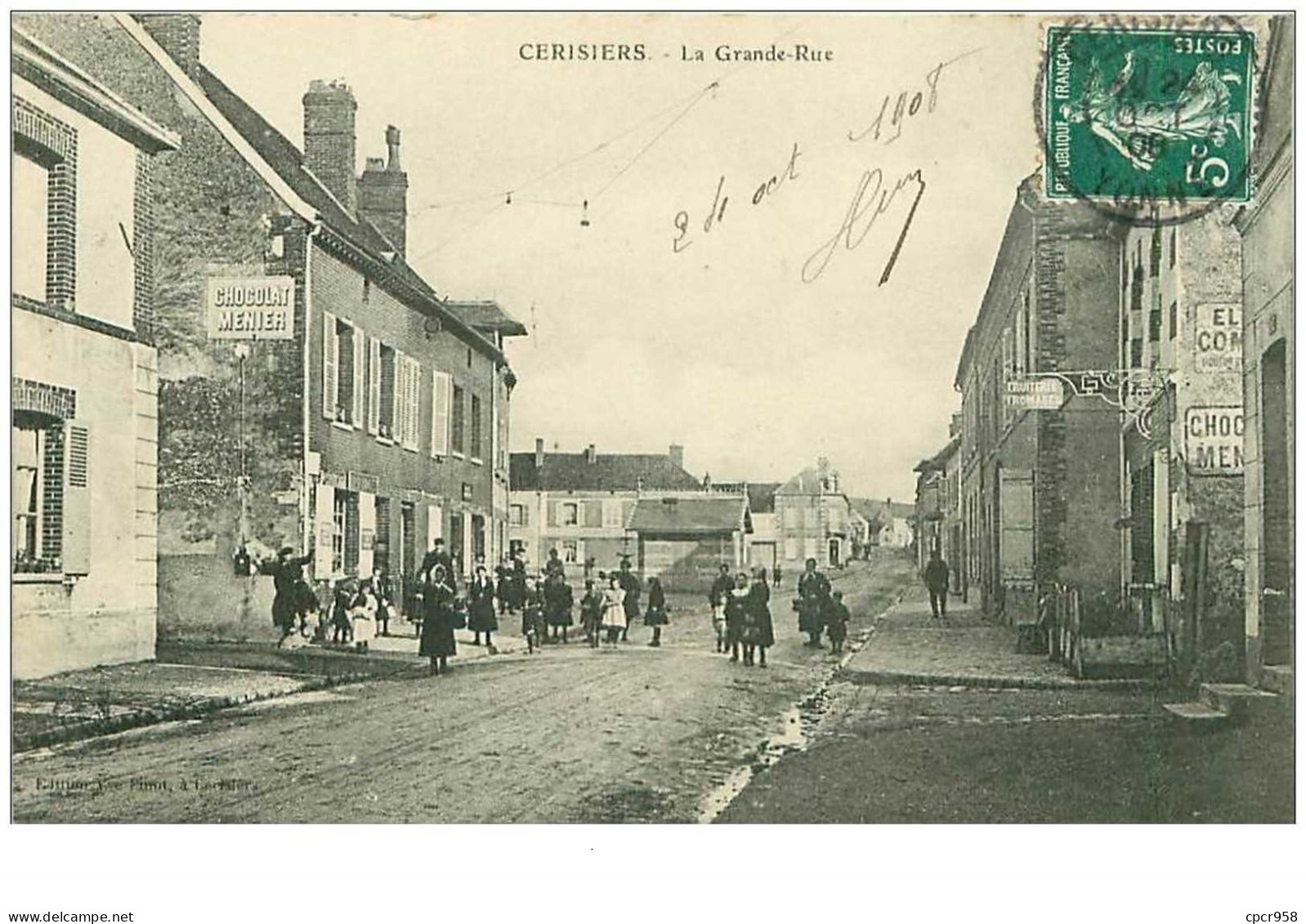 89.CERISIERS.n°10630.LA GRANDE RUE - Cerisiers