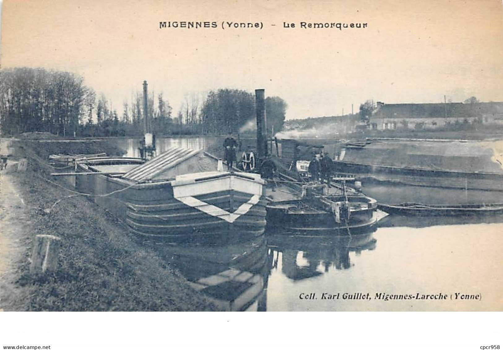 89 . N°51546 . Migennes . Le Remorqueur . Peniche . En L Etat - Migennes