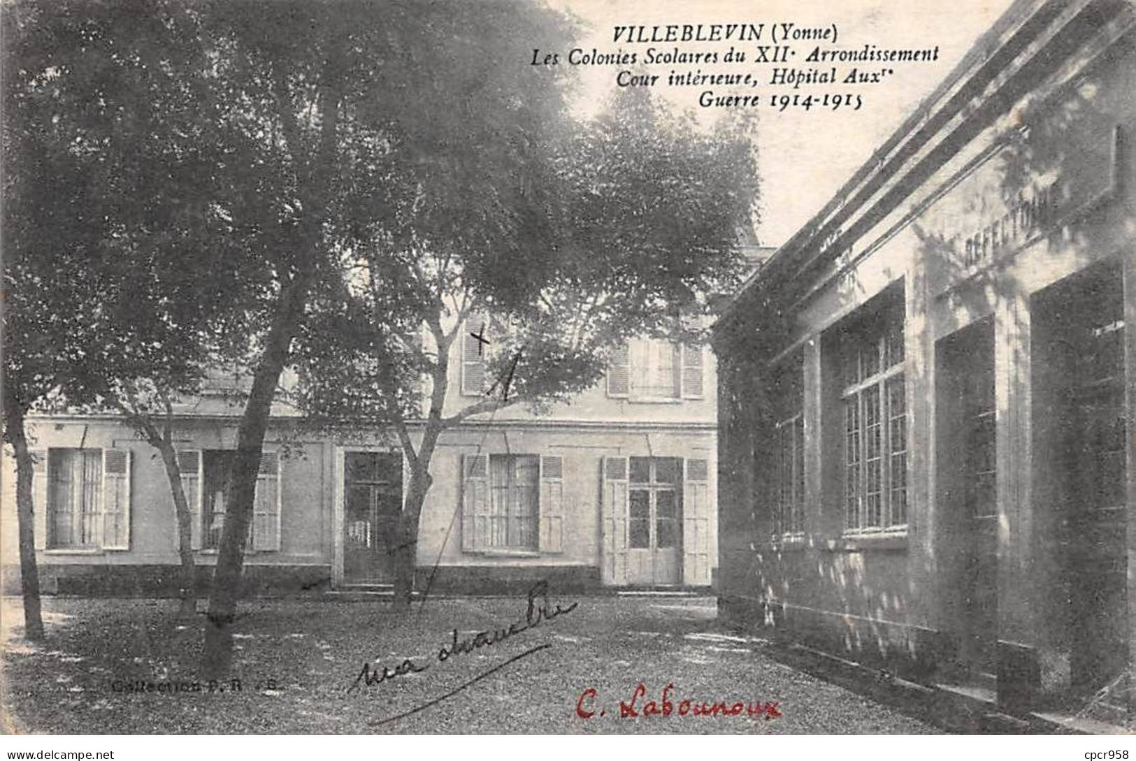 89 - VILLEBLEVIN - SAN31189 - Les Colonies Scolaires Du XIIe Arrondissement - Cour Intérieure - Hôpital Auxerre - Villeblevin