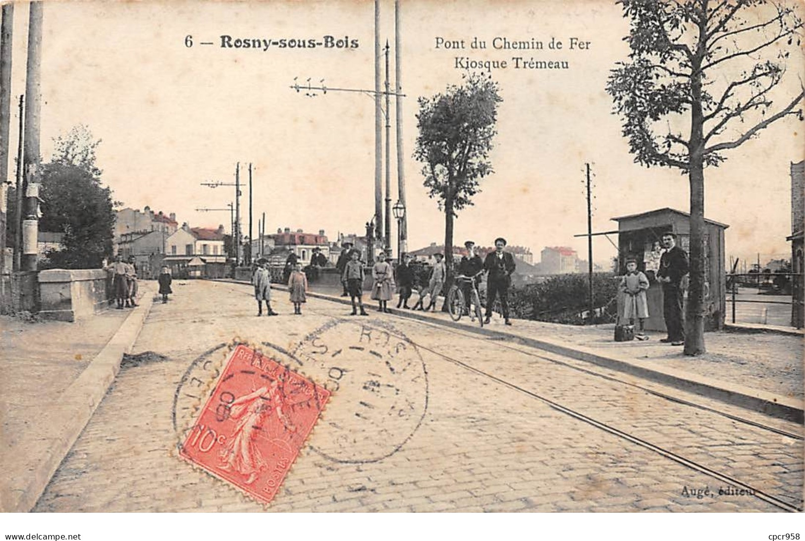 93 .n°109263.  Rosny Sous Bois . Pont Du Chemin De Fer .kiosque Tremeau  . - Rosny Sous Bois