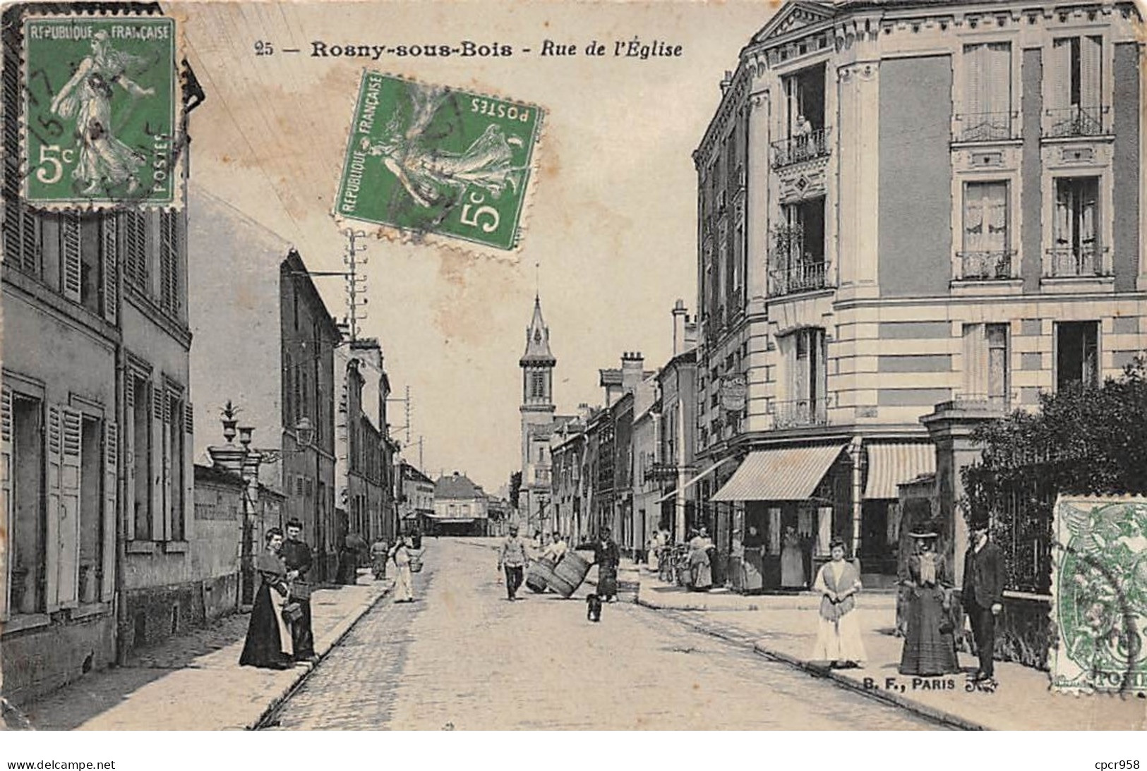 93 .n°109260.  Rosny Sous Bois . Rue De L Eglise . - Rosny Sous Bois